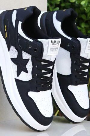 Premium Versatile Star Patch Casual Sneakers.