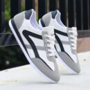 Retro Check Accent Sport Sneakers - Stylish Colorways