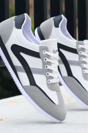 Retro Check Accent Sport Sneakers - Stylish Colorways