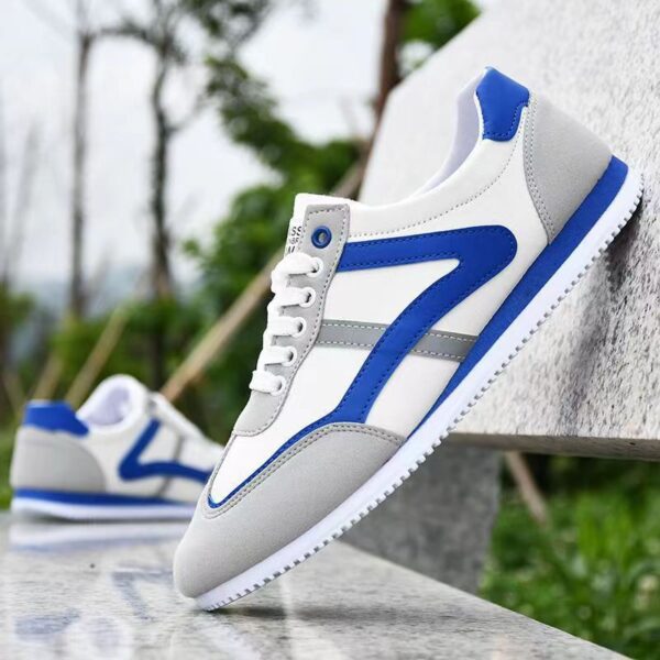 Retro Check Accent Sport Sneakers - Stylish Colorways - Image 2