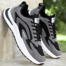 SHMING Gray & Black Fashion Sneakers