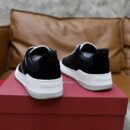 Salvatore Ferragamo Men's Black Leather Contrast Sneakers