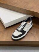 Salvatore Ferragamo Men's Black White Color-Block Sneakers
