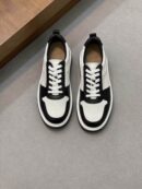 Salvatore Ferragamo Men's Black White Color-Block Sneakers