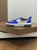 Salvatore Ferragamo Men's Blue Grey White Color Block Sneakers