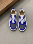 Salvatore Ferragamo Men's Blue Grey White Color Block Sneakers