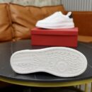 Salvatore Ferragamo Men's White Leather Platform Sneakers