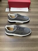 Salvatore Ferragamo Men's Grey Gancini Chunky Sneakers