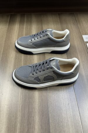 Salvatore Ferragamo Men's Grey Gancini Chunky Sneakers