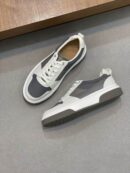 Salvatore Ferragamo Men's Grey Multi-Tone Leather Sneakers