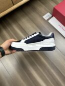 Salvatore Ferragamo Men's Navy Cream Gancini Chunky Sneakers