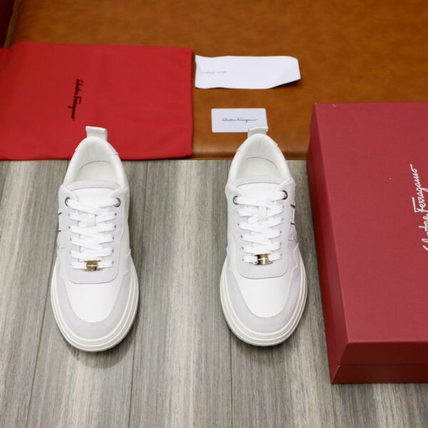 white leather suede sneakers