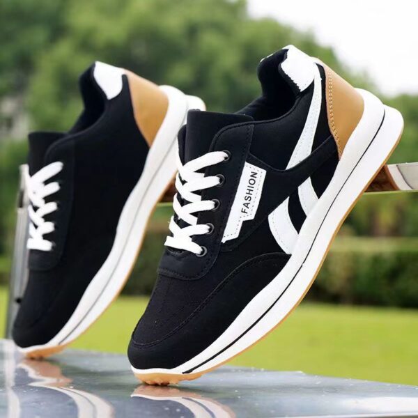 Segmented Stripe Fashion Sneakers - Stylish Colorways - Image 3