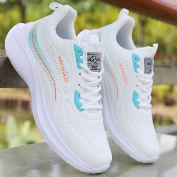 Sleek Curved Line Fashion Sneakers - Image 4