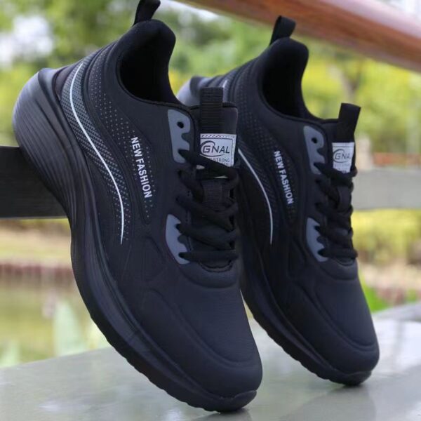Sleek Curved Line Fashion Sneakers - Image 2