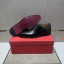 Sophisticated Black Leather Cap-Toe Oxford Shoes