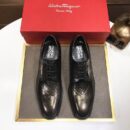 Sophisticated Black Patterned Patent Leather Oxford Shoes