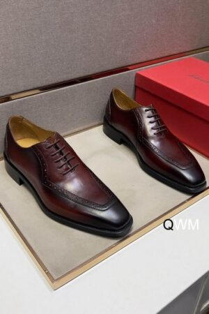 Sophisticated Brown Leather Cap-Toe Oxford Shoes