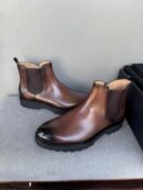 Sophisticated Brown Leather Men's Chelsea Boots