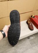 Sophisticated Brown Patterned Leather Loafers