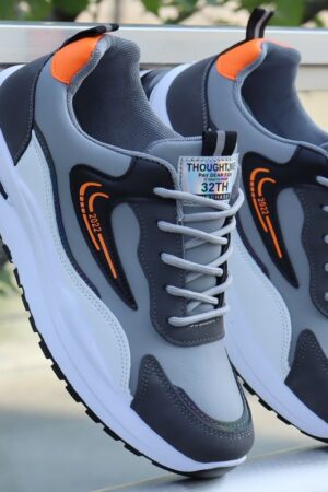 Spectrum Casual Sneakers - Black, Gray & White Edition