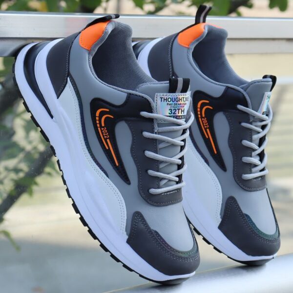 Spectrum Casual Sneakers - Black, Gray & White Edition