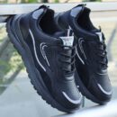 Spectrum Casual Sneakers - Black, Gray & White Edition