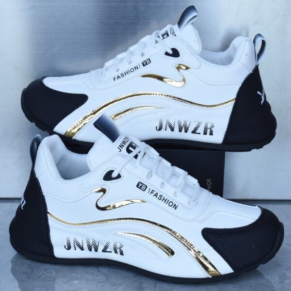 Split Stripe Layered Fashion Sneakers - Image 4