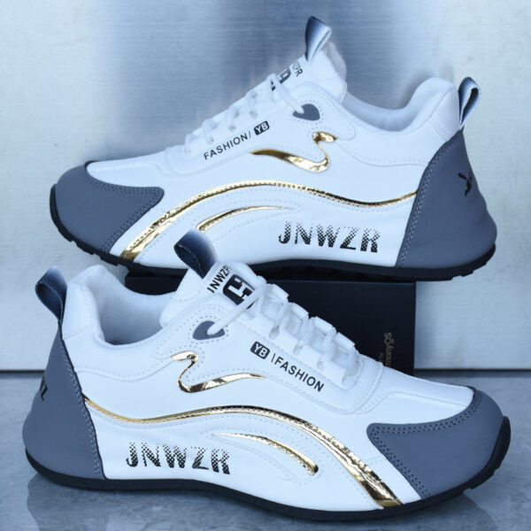 Split Stripe Layered Fashion Sneakers - Image 2