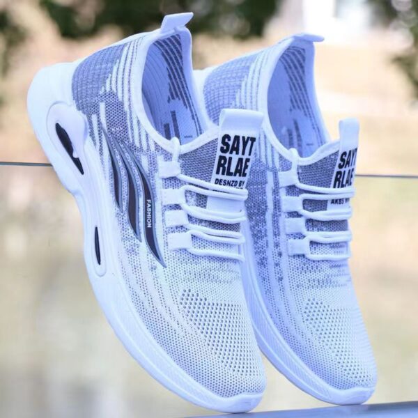 Strapped Knit Fashion Sneakers - Modern Design - Image 3