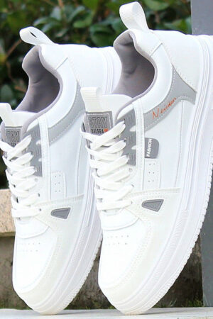 Stride White Sneakers - Dual Accent Styles