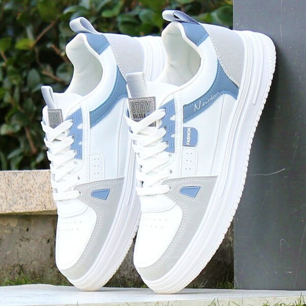Stride White Sneakers - Dual Accent Styles - Image 2