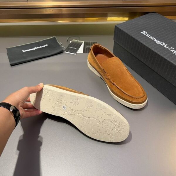 Vibrant Orange Suede Slip-On Loafers - Image 6