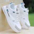 White & Grey Casual Sneakers - "Fresh Quality" Everyday Wear.