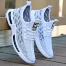 Zigzag Knit Strap Sneakers - Modern Pattern