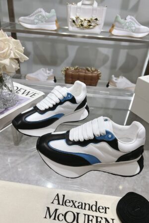 Alexander McQueen Sprint Runner in Black, White & Blue