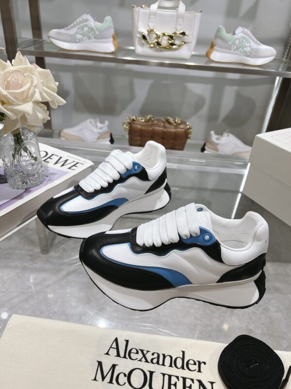 Alexander McQueen Sprint Runner in Black, White & Blue