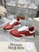 Alexander McQueen Sprint Runner in Red Leather with White Sole