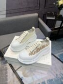 Alexander McQueen Tread Slick in White with Gold Accents