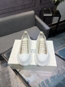 Alexander McQueen Tread Slick in White with Gold Accents