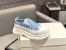 Alexander McQueen Unisex Blue White Tread Slick Shoes