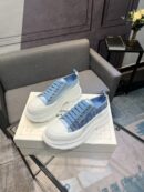 Alexander McQueen Unisex Blue White Tread Slick Shoes