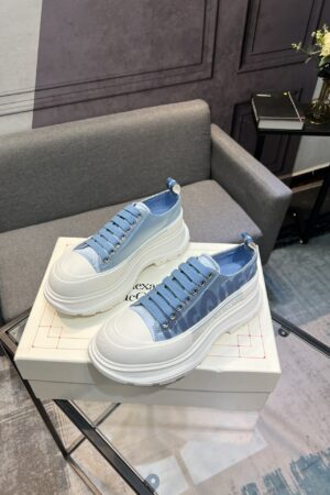Alexander McQueen Unisex Blue White Tread Slick Shoes