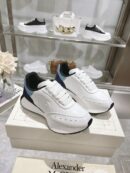 Alexander McQueen Unisex White Black Sprint Runner Shoes