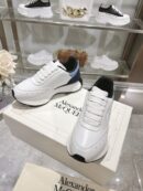 Alexander McQueen Unisex White Black Sprint Runner Shoes