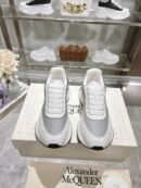 Alexander McQueen Unisex White Silver Sprint Runner Shoes
