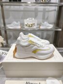 Alexander McQueen Unisex White Yellow Sprint Runner Shoes