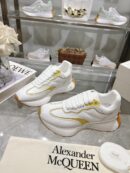 Alexander McQueen Unisex White Yellow Sprint Runner Shoes