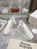 Alexander McQueen Unisex White Yellow Sprint Runner Shoes