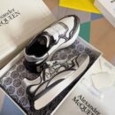 Alexander McQueen White & Silver Sprint Runners